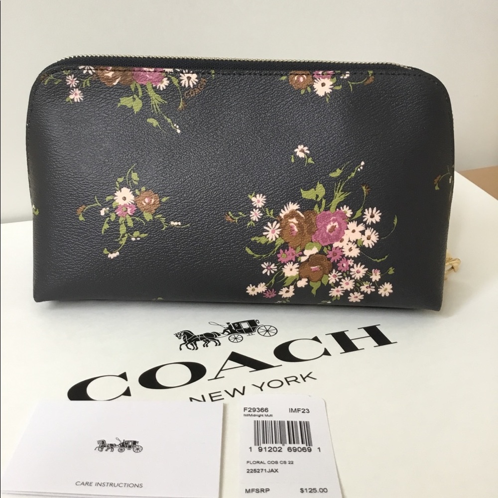 🌸 Coach Cosmetic Case 22 Floral Print NWT. - Picture 6 of 8